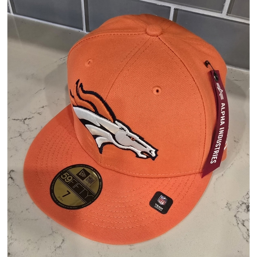 Denver Broncos Hat Alpha Industries 59fifty Size 7 New